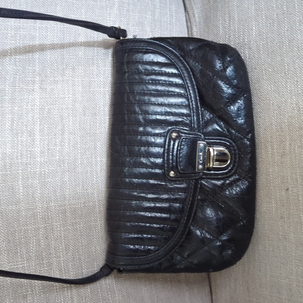 Small black leather  Coach Crossbody